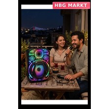 HBG Markt Taşınabilir Bluetooth Hoparlör Rgb LED Işıklı