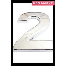 HBG Markt Mey Ithalat® Cemax Krom Yapışkanlı 2 Rakamı 5 cm