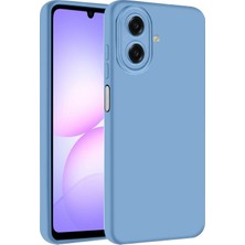 ALK Mey Ithalat®  Samsung Galaxy A07 4g Nano Içi Kadife Silikon - Mavi