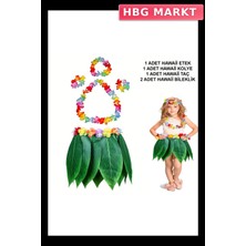 HBG Markt Çocuk Hawaii Kostüm Seti Tropikal Eğlencenin Vazgeçilmezi