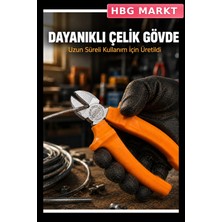 HBG Markt Profesyonel Yan Keski Sağlam Çelik, Ergonomik Saplar