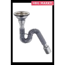 HBG Markt Mey Ithalat® Çöpmak Kapalı Körüklü Evye Sifonu 50 mm