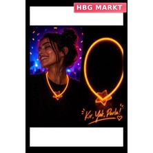 HBG Markt Turuncu Neon Fosforlu Parti Kolyesi ile Eğlenceye Renk Katın