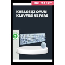 HBG Markt Retro Daktilo Stili Kablolu Klavye ve Mouse Seti