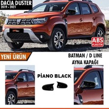 Moontime Alaçatı Dacia Duster 2019-2021 Uyumlu Yedek Parça Batman Yarasa Ayna Kapağı Sinyalli Piano Black