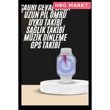 HBG Markt Mey Ithalat® Akıllı Saat Kulaklık Hediyeli Uyku ve Sağlık Takibi Yapabilen Uzun Ömürlü