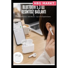 HBG Markt Kablosuz Bluetooth Kulaklık Şık Beyaz, Konforlu