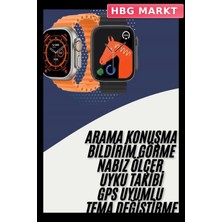 HBG Markt Akıllı Saat 300-400MAH Batarya Siyah Kordon Gri Kasa