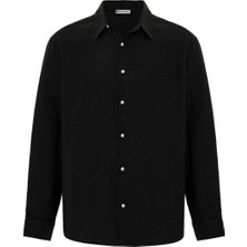 S13 Store Oversize Uzun Kol Müslin Kumaş Gömlek