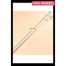 HBG Markt Mey Ithalat® Yıldız Model Peri Asası Melek Asası Prenses Asası Metalize Gümüş Renk