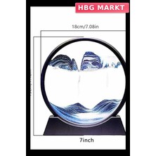 HBG Markt Mey Ithalat® Dekoratif Kum Sulu Kum Saati Yuvarlak Şık Kum Tablosu Kum Saati Şeklinde Kum Tablo