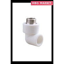 HBG Markt Mey Ithalat® Pvc Boru Pprc Dış Dişli Dirsek 20X1/2'' 10 Adet