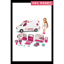 HBG Markt Eğitici Oyuncak Ambulans ve Bebek Seti 11 Parça