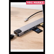 HBG Markt Type-C Çoklu Port Adaptör: Usb, Hdmı, Ethernet ve Kart Okuyucu