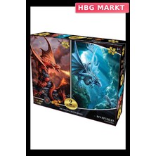HBG Markt Eğitici 200 Parça Çocuk Puzzle Seti Ejderha Temalı