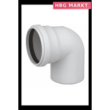 HBG Markt Mey Ithalat® Pvc Atık Su Borusu 87 Derece 50 mm 10 Adet