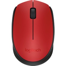 Logıtech 910-004641, M171 Kırmızı, USB Nano 2,4g Kablosuz, 1000DPI, Optik, 3 Tuşlu, 12AY Pil Ömrü, Mouse