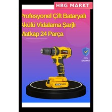 HBG Markt 12V Kablosuz Matkap Çift Batarya 1500MAH ve 10MM Mandren