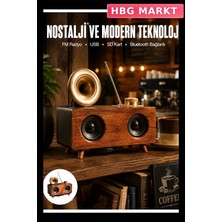 HBG Markt Global Çift Hoparlörlü Gramafon Bluetooth Hoparlör