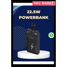 HBG Markt Mey Ithalat® Taşınabilir Powerbank 22.5W Hızlı Şarj Destekli