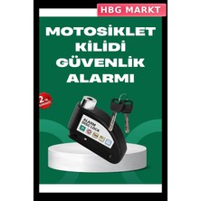 HBG Markt Mey Ithalat® Motosiklet Scooter Bisiklet Tekerlek Disk Kilidi Alarmlı Güvenlik