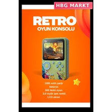 HBG Markt Mey Ithalat® 500 Oyun Hafızalı G5 Game Box – Renkli LCD Ekranlı