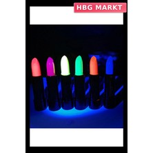 HBG Markt Mey Ithalat® Karanlıkta Parlayan Yanan Uv Neon Ruj Yüz Boyama 6 Adet 6 Renk