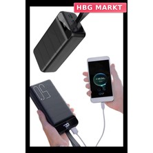 HBG Markt Mey Ithalat® Taşınabilir Powerbank 50.000 Mah 4 Girişli Hızlı Şarj LED Göstergeli Fenerli Şarj
