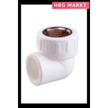 HBG Markt Mey Ithalat® Pvc Boru Pprc Iç Dişli Dirsek 20X1/2'' 10 Adet