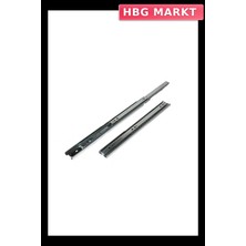 HBG Markt Mey Ithalat® Çift Açılır 45 mm Teleskopik Bilyeli Çekmece Rayı 40 cm