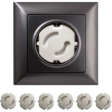 ALK Buffer® Bebek Çocuk Priz Koruma Kapağı (6 Adet) Çocuk Güvenliği, Priz Muhafazası, Priz Kapatıcı