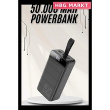 HBG Markt Mey Ithalat® Powerbank Çoklu Şarj Girişi 50.000 Mah Taşınabilir Dijital Göstergeli