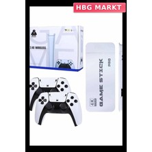 HBG Markt Mey Ithalat® Game Stick 4K Retro Çift Kollu Atari Oyunlari +20000 Oyunlu Konsol Nostalji