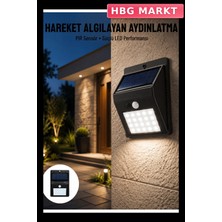 HBG Markt Güneş Enerjili 180 LED Dış Mekan Işığı Enerji Tasarruflu Aydınlatma