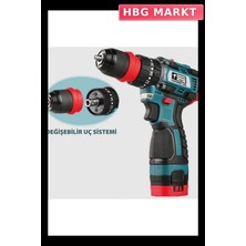 HBG Markt Kömürsüz Motorlu 16V Akülü Matkap 40 Nm Tork