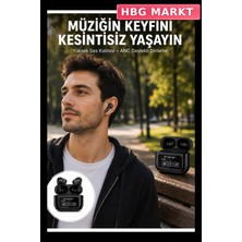 HBG Markt Ekranlı Kulak Içi Bluetooth Kulaklık Siyah Dokunmatik Kablosuz