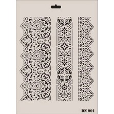 Melonika Rich Dantel Seri DN-901 Stencil 35X25 cm
