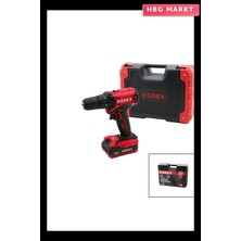 HBG Markt 2 Kademe Hız-Vitesli Şarjlı=çift BATARYA19PCS Uçlumatkap 0-350 / 0-1350 Rpm 16.8V / 2.0A Lı-Ion  RDX-3365 (5647)