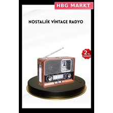 HBG Markt Mey Ithalat® Nostaljik Radyo – Şık Dekoratif Tasarım ve Güvenli 2 Yıl Garanti