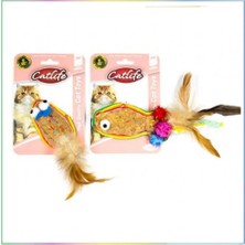 Melonika Catlife Meşe Mantarı Kedi Oyuncağı Renkli Püsküllü