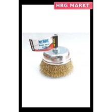HBG Markt Mey Ithalat® Hawk HA10149 Pimli Sarı Tel Çanak Fırça 75 mm