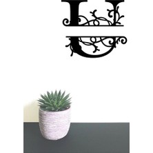 Asitan Dekoratif Ahşap Harf Monogram Harf 1 Adet Dekoratif Duvar Süsü U Harfi Büyük