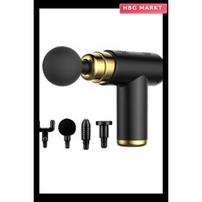 HBG Markt 4 Başlıklı USB Şarj Olabilen Masaj Tabancası