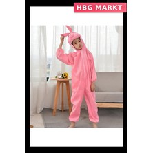 HBG Markt Mey Ithalat® Çocuk Tavşan Kostümü Pembe Renk 4-5 Yaş 100 cm