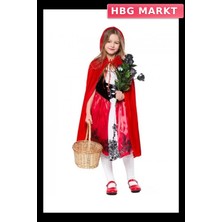 HBG Markt Mey Ithalat® Kırmızı Başlıklı Kız Şapkalı Pelerin 90 cm