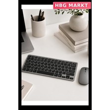 HBG Markt Kablosuz Bluetooth Klavye Mouse Seti 2.4g Bağlantı