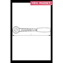 HBG Markt Elta 1514 1/2" Cırcır Kol 250 mm