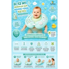 Empressco Bebek Yüzme Boyun Simidi Pompa Gerektirmeyen Yeni Nesil 0-12 Ay Bebek Simidi, Çift Emniyet Tokalı Gü