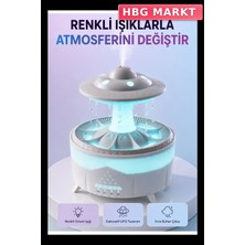 HBG Markt Mey Ithalat® Rgb Işıklı Yağmur Efektli Hava Nemlendirici 350 ml Sessiz Çalışma Uzaktan Kumanda