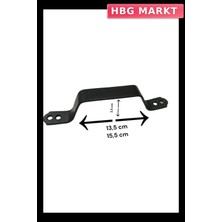 HBG Markt Mey Ithalat® Demir Doğrama Kulp Siyah Kaplama